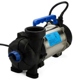 AquascapePRO pond pump with stainless steel construction and rubber feet for quiet, high head height water flow