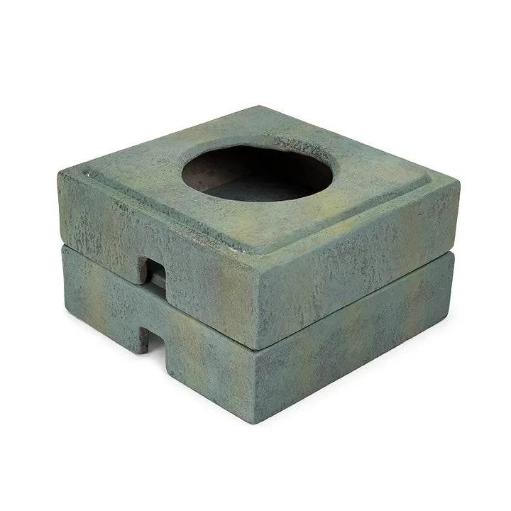 Spillway Bowl Stand 2-pack with natural patina finish and durable GFRC construction for water features