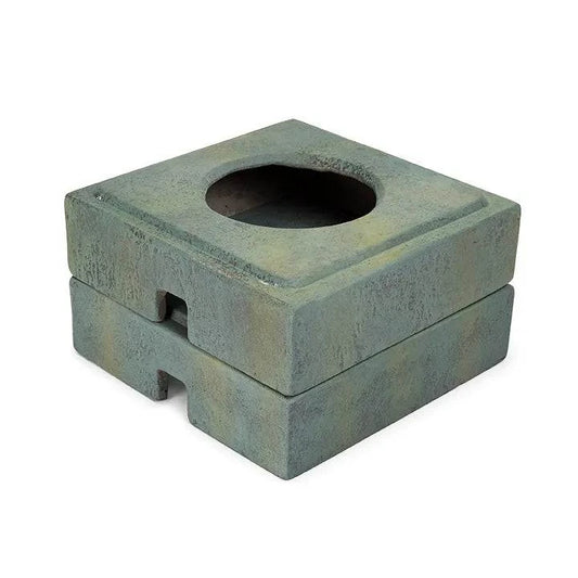 Spillway Bowl Stand 2-pack with natural patina finish and durable GFRC construction for water features