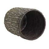 Faux Oak Stump Cover blending pond equipment with natural look