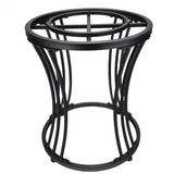 AquaGarden Stand in matte black elevating a mini pond with modern design and durable iron construction