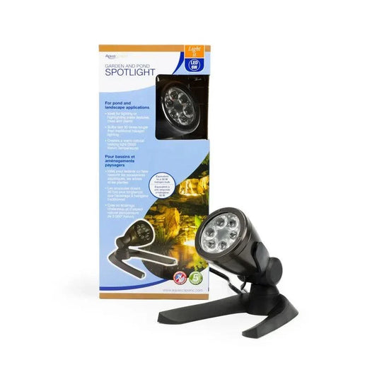 Warm white LED spotlights with 40,000 hour bulb life and durable die-cast metal housing
