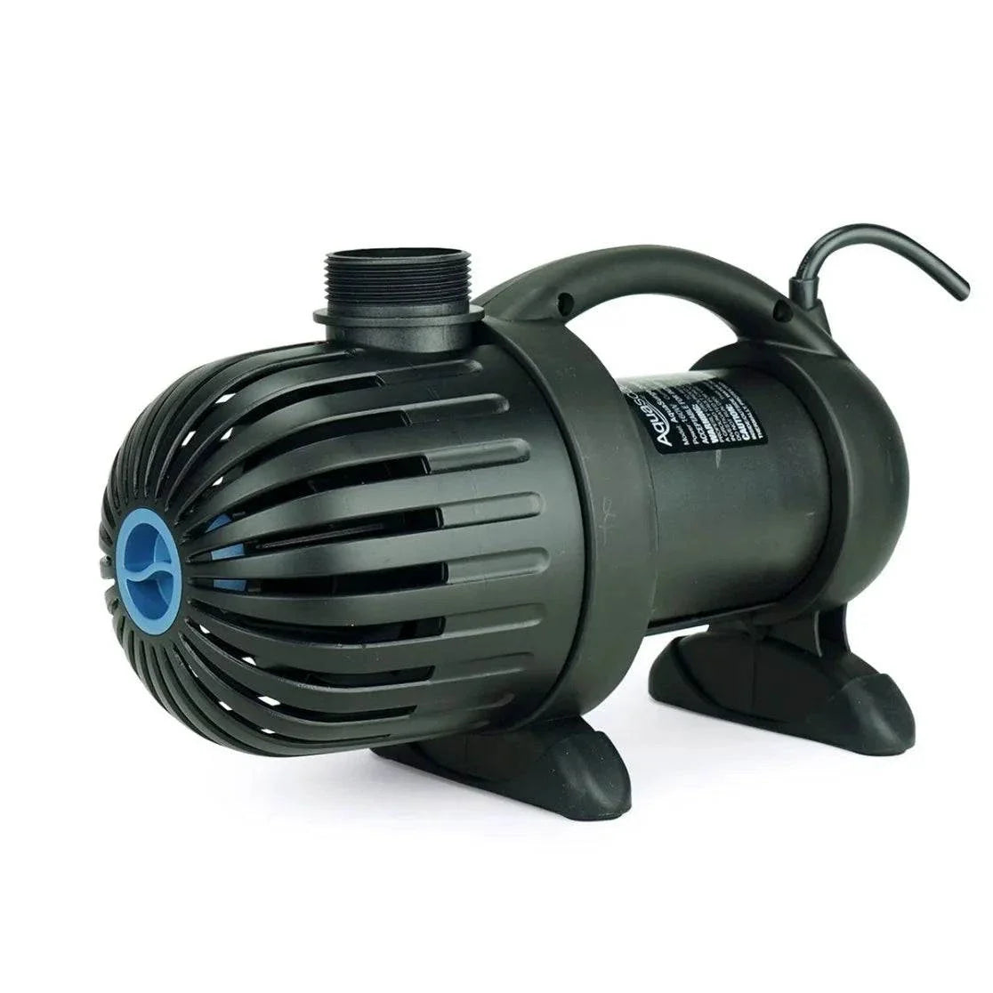 AquaSurge asynchronous pond pump with compact design and high flow for pond skimmers and waterfalls