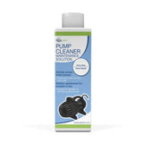 8 oz bottle of Pump Cleaner Maintenance Solution for removing scale and biofilm, extending pump life, and improving performance