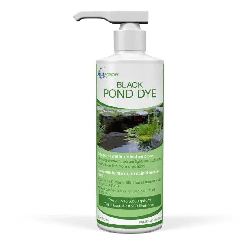 Black Pond Dye bottle with price and specifications for pond water treatment