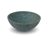 Spillway Basin 40″ durable GFRC water feature with unique patina finish and versatile installation options