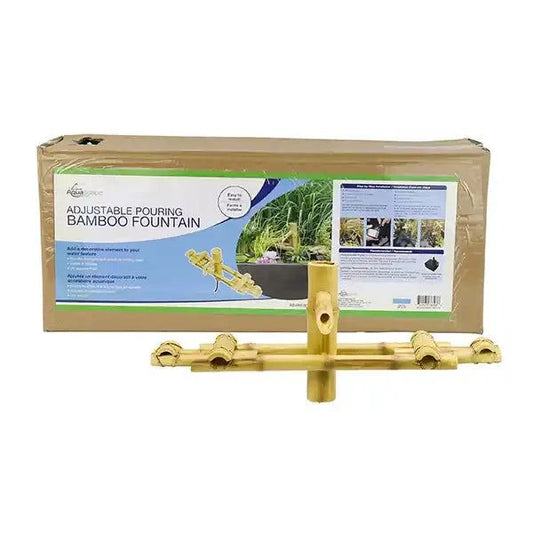 Adjustable pouring bamboo fountain handcrafted for indoor and outdoor use
