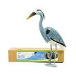 Blue heron decoy hand-painted with UV-resistant paint for pond protection and decoration