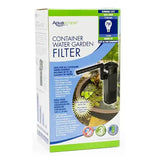 Container Water Garden Filter with pre-filter intake and magnetic-drive motor for clean water in mini ponds and tabletop gardens