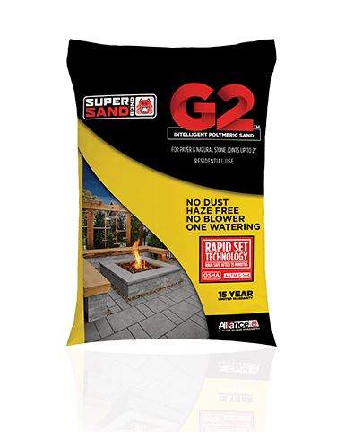 Gator G2 sand for polymeric jointing in interlocking concrete pavers preventing erosion and weed growth