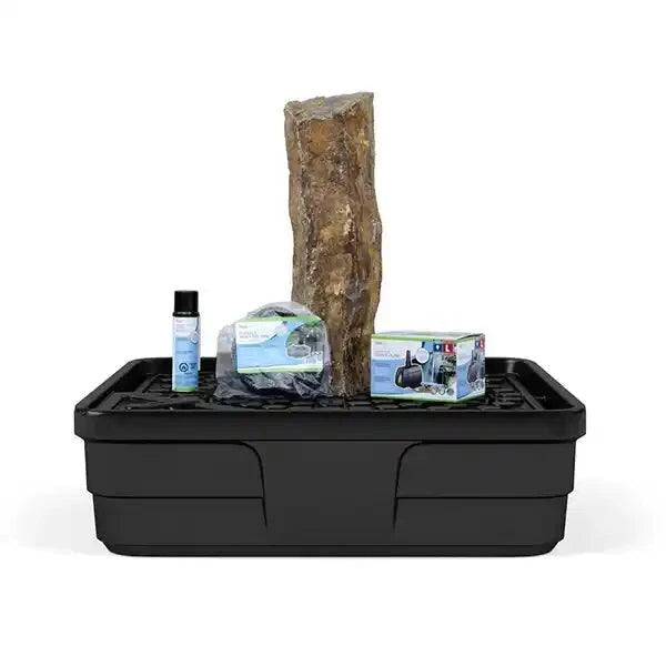 30-inch Mongolian Basalt Column Landscape Fountain Kit with pump, tubing, and basin
