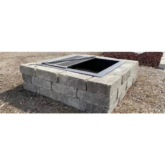 Brussels Dimensional Wallstone fire pit with 36-piece stone set, 44-inch diameter, 12-inch height