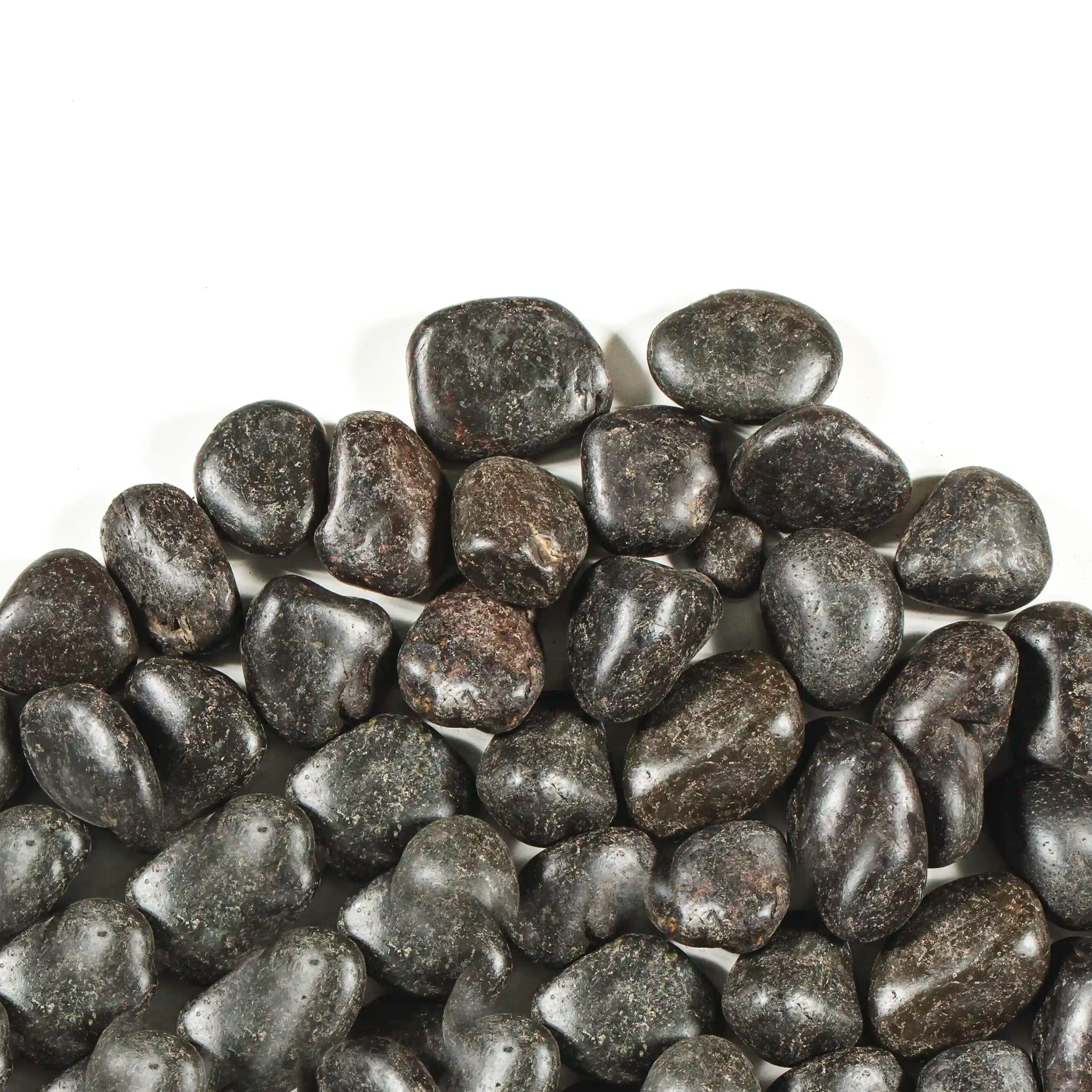 Ornate Black Pebbles - Polished