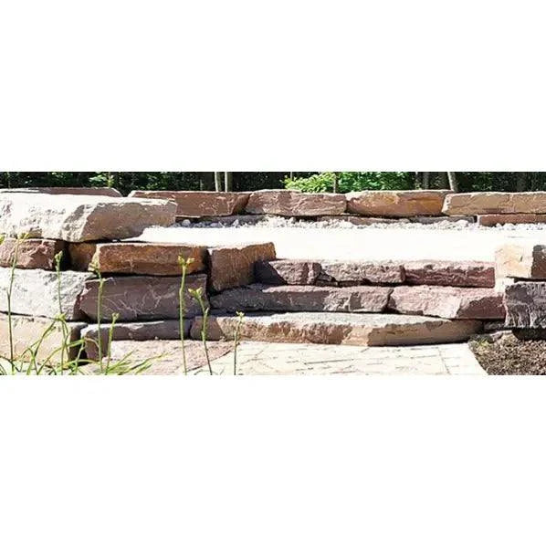 Armour Stone Chocolate large quarried brown natural stone blocks for garden accents