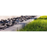 Brandon landscape edges rustically edging driveway and garden bed for weed control and curb appeal