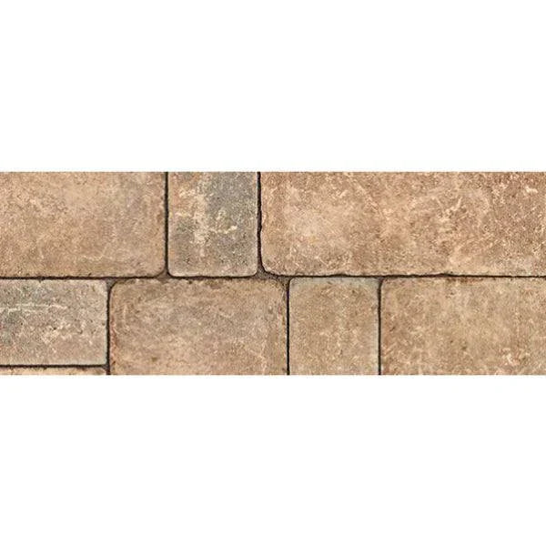 Brussels Block tumbled paver in Midnight Charcoal with various sizes and pricing details