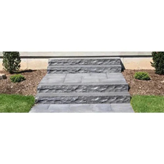 Chisel steps with 7½” rise, hollow design, and sealant recommendation for salt protection