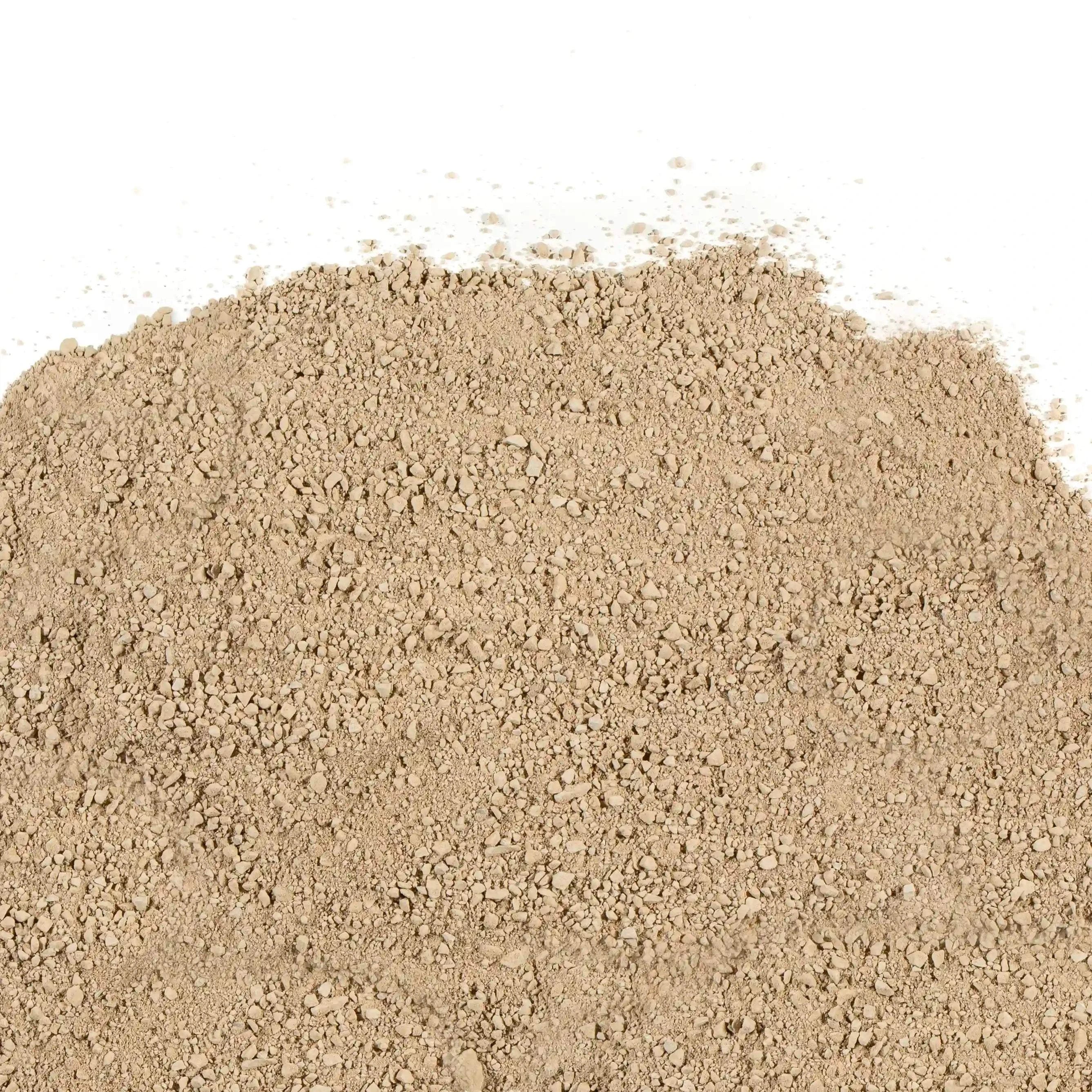 Limestone screenings chips and dust for compactible leveling base in landscaping projects