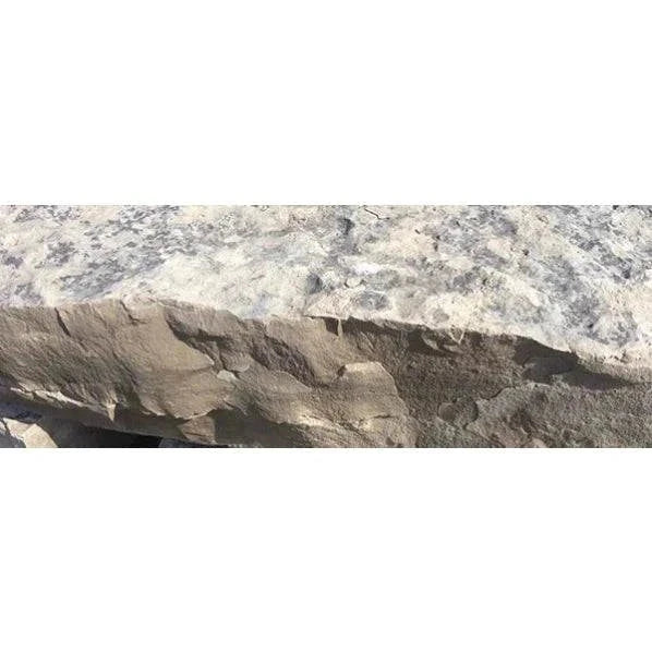 Buff grey guillotined wallstone natural rock for retaining walls and garden beds