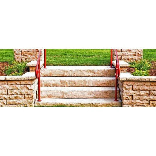 Rosetta Dimensional Steps with 4 to 6 feet length, 18 inches width, and 7 inches height, finished on all sides and weighing 500 pounds each