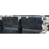Charcoal Premium Sawn Wallstone with guillotined front and back, flamed top, used for retaining walls and garden edging