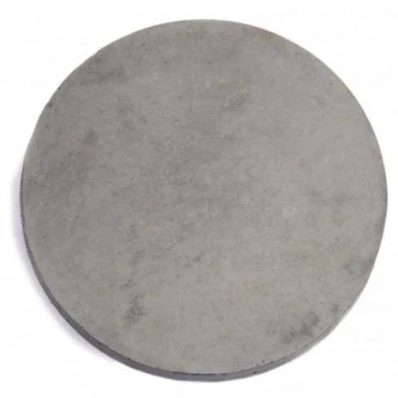 Round stepping stones with textured and smooth surfaces