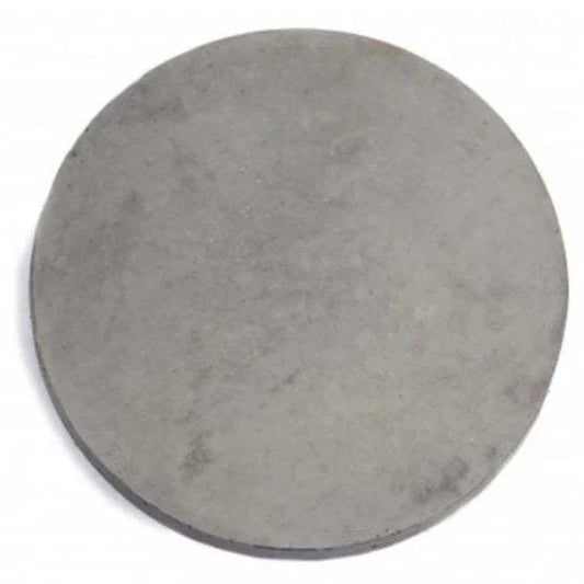 Round stepping stones with textured and smooth surfaces