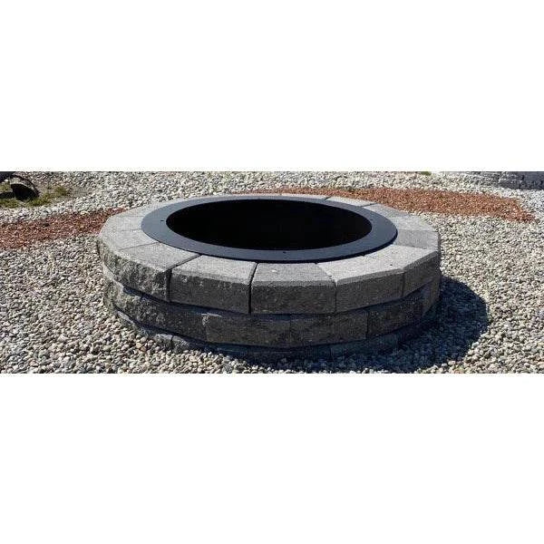 Wedgestone Fire Pit kit with 48 interlocking stones and 45-inch diameter for backyard gatherings